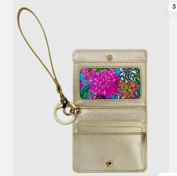 Lilly Pulitzer NWT Snap ID Card Case Walking On Sunshine - Picture 9 of 9